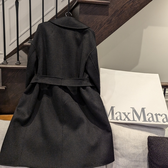 Authentic 'S MaxMara wrap coat in 100% virgin wool, grey, size 50 (IT) 16 (US) - Picture 3 of 13